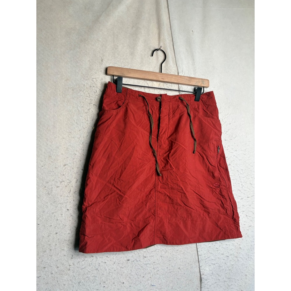 Mountain Hardwear Womens Red Nylon Hiking Skirt Drawstring Pockets OL1631